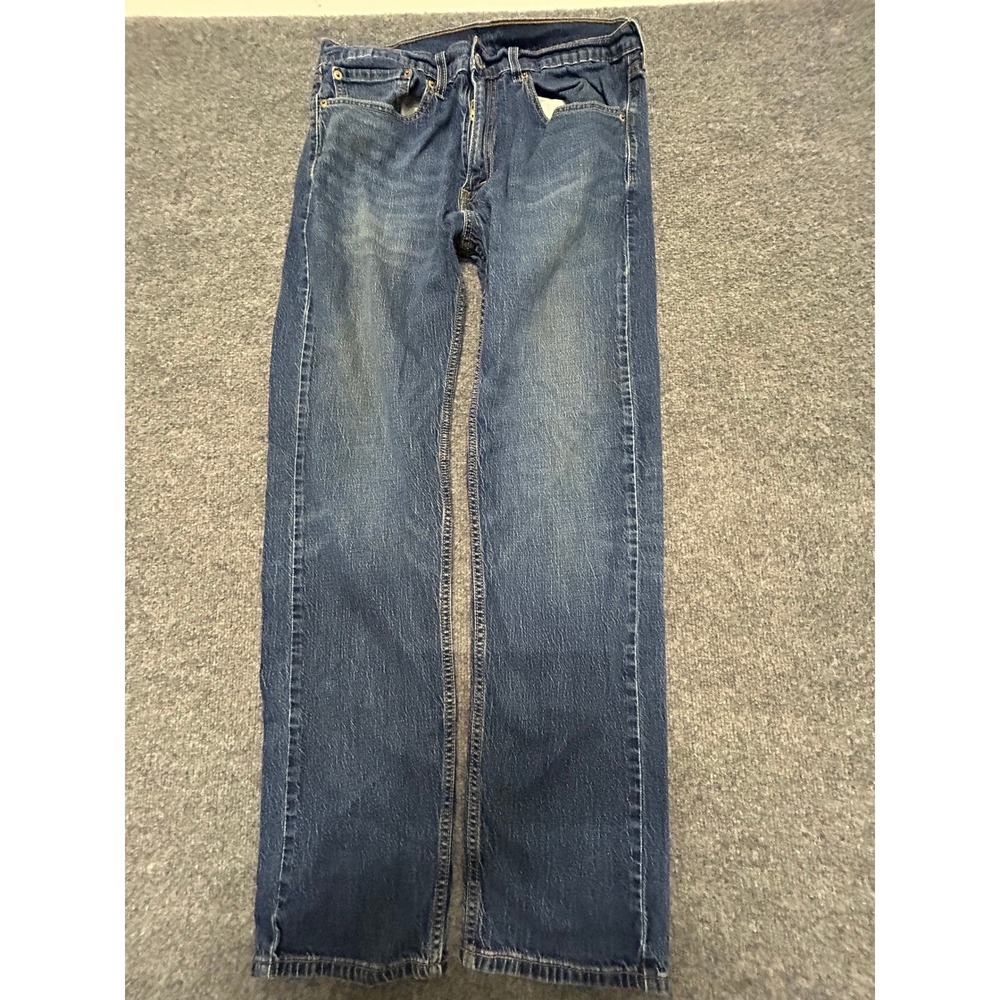 Levi's Jeans Mens Size 34x30 Blue 505 Regular Fit Straight Leg Denim Casual